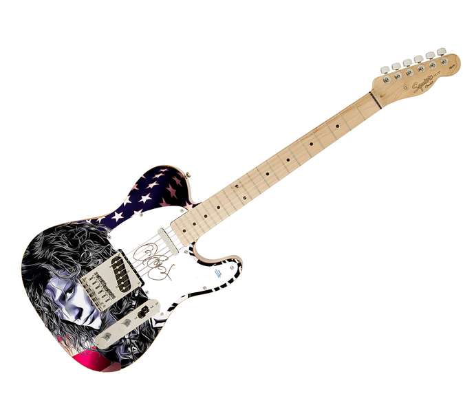 Jon Bon Jovi Autographed Signed Fender Telecaster Photo Graphics Guitar ACOA