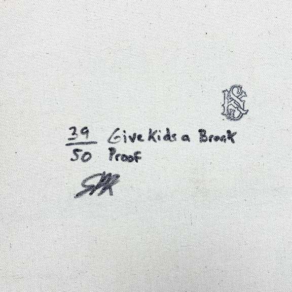 Steve Kaufman (1960-2010) "ESPRESSO" Hand Signed Limited Edition Hand Pulled silkscreen Mixed Media on Canvas with LOA.