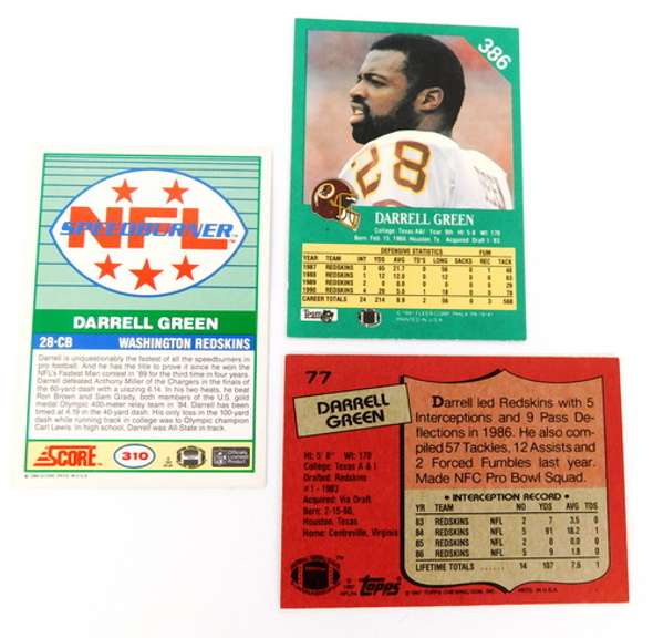 3 Darrell Green Football Cards