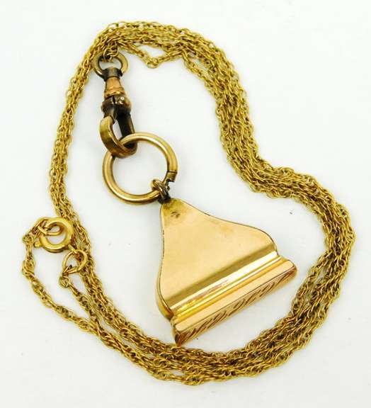 Antique Gold Filled FOB Necklace