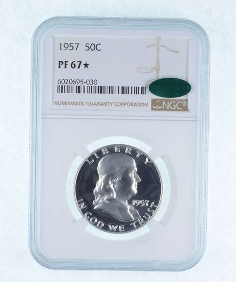 PF67* 1957 Franklin Half Dollar - CAC - Graded NGC