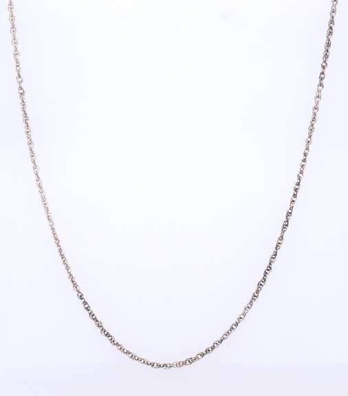 Vintage Sterling Silver Rope Chain Necklace