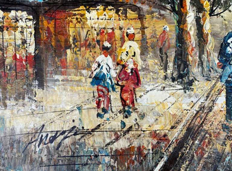 EXCEPTIONALLY HAND PAINTED OIL PAINTING ON CANVAS