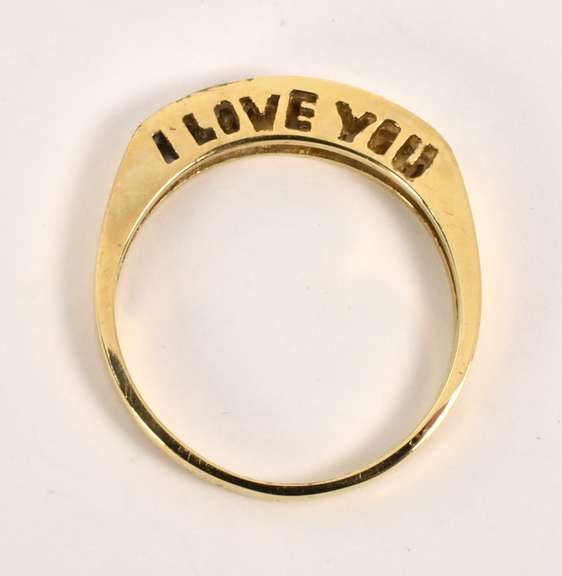 I Love You Channel Set Diamond Ring