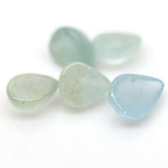 Frosty 9.90ct set of Aquamarine cabochons