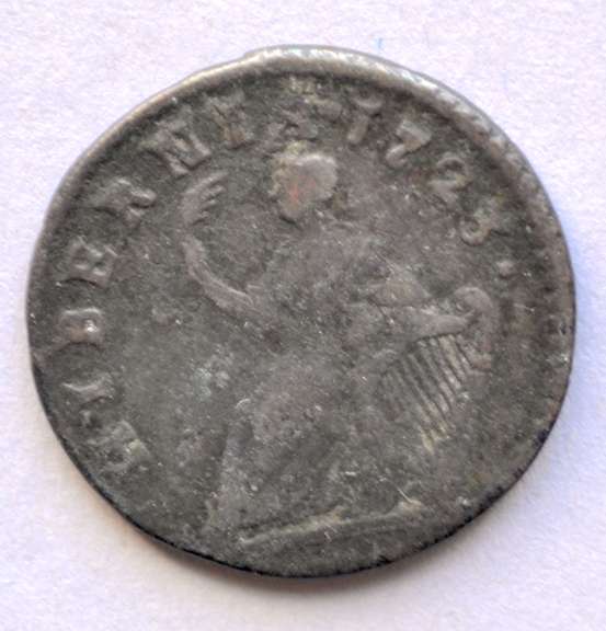 1723  Woods  Farthing US Colonial