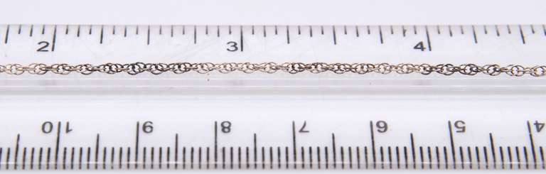 Vintage Sterling Silver Rope Chain Necklace