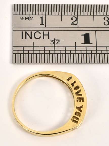 I Love You Channel Set Diamond Ring