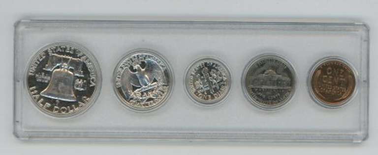 Nice 1954 5-piece US Proof Set in custom holder