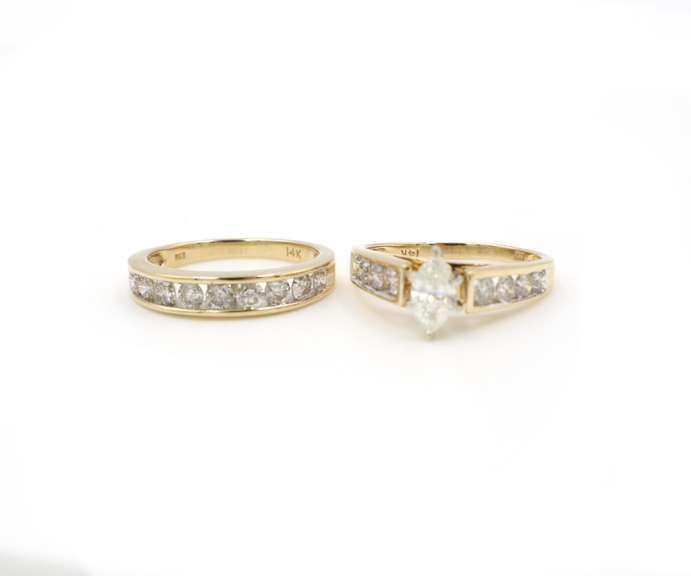1.50ctw Diamond Bridal Set in 14K
