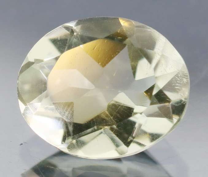 Glittering 4.44ct 10x12mm unheated green Amethyst