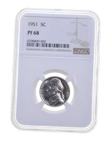 PF68 1951 Jefferson Nickel - Graded NGC