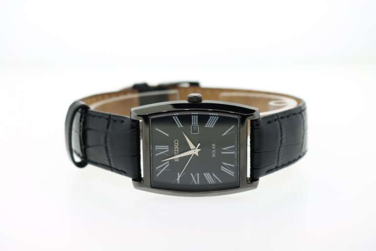 Handsome Seiko Solar Leather Watch