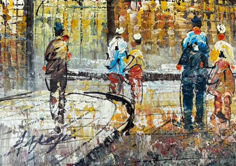 EXCEPTIONALLY HAND PAINTED OIL PAINTING ON CANVAS