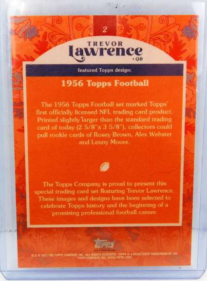 Trevor Lawrence 2021 Topps #2 Football Card