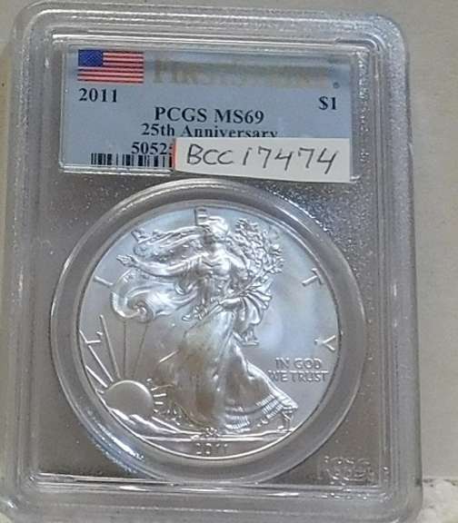 2011 Unc Silver Eagle PCGS MS-69