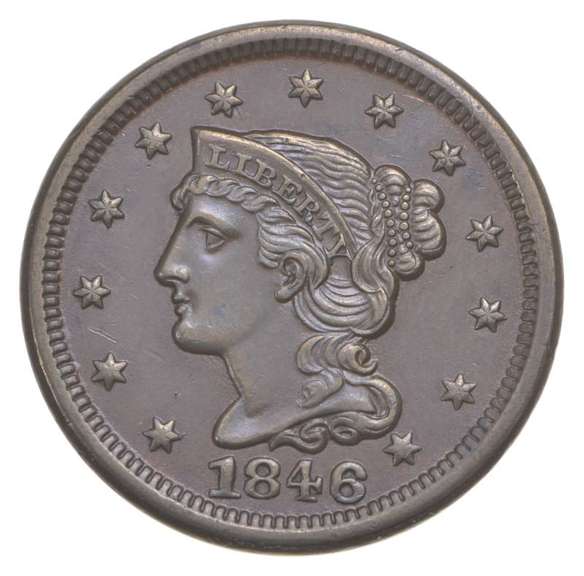 1846 Braided Hair Large Cent - Small Date