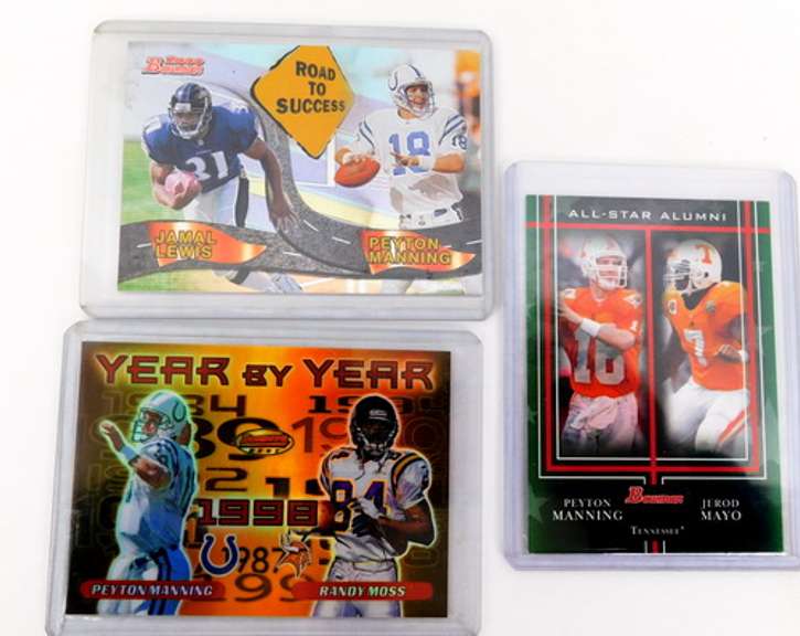 3 Peyton Manning Football Cards