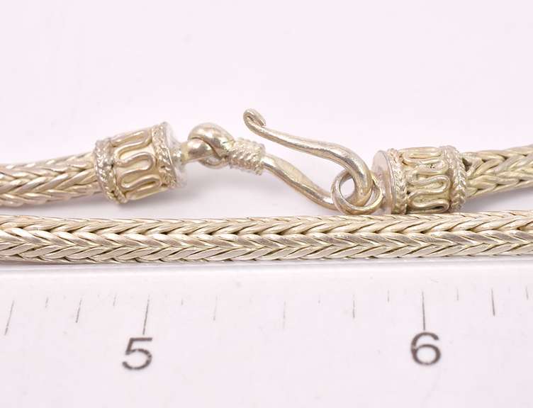 Fancy Rope Chain Necklace in Sterling Silver