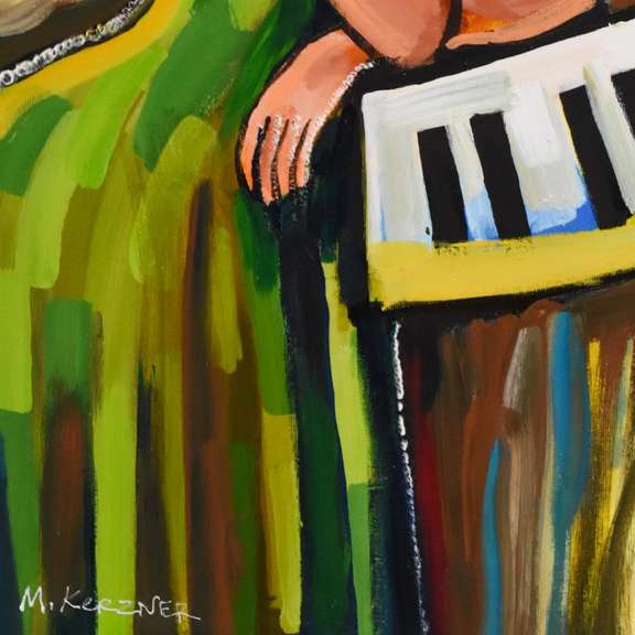 Michael Kerzner, Original Acrylic Painting on Canvas, Hand Signed with Letter of Authenticity.