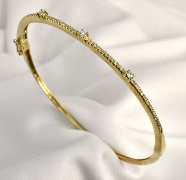 Sexy 14K YG Bangle with Diamonds