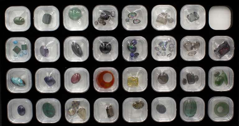 Tray of Loose Colored Gemstones