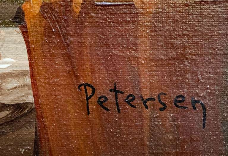 Still Life Original Oil on Canvas by Petersen