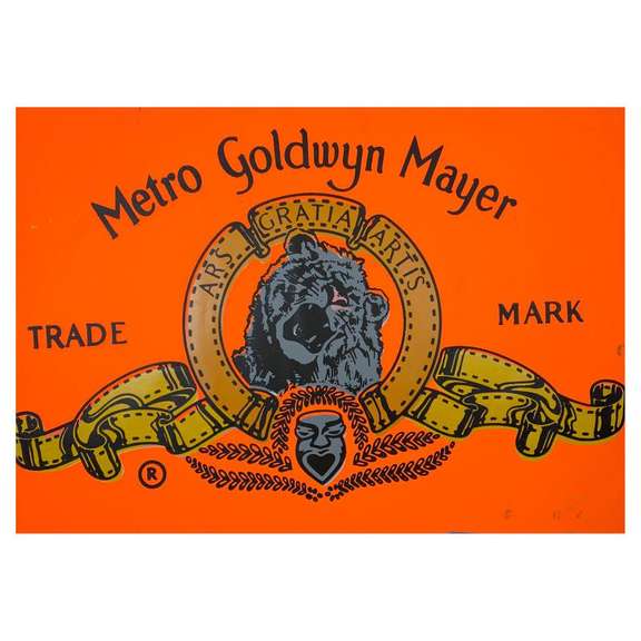 Steve Kaufman (1960-2010), "MGM" Hand Signed Hand Pulled Silkscreen Mixed Media on Canvas with LOA.