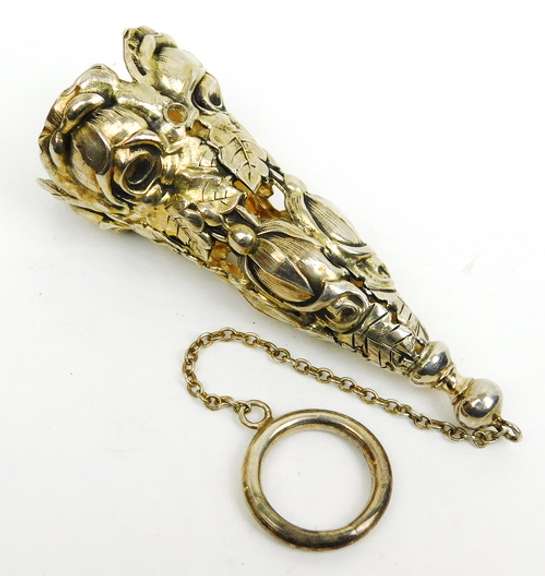 Early Sterling Silver Fancy Tussy Mussy
