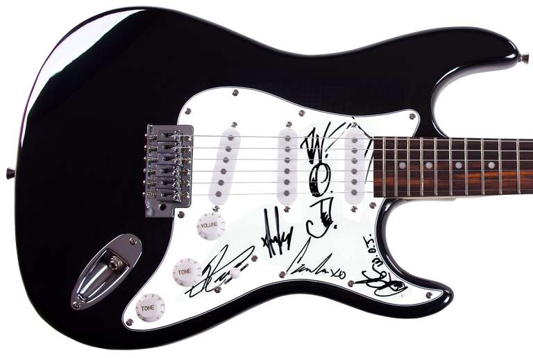 Walls Of Jericho Autographed Signed Guitar Chris Jericho WWE ACOA