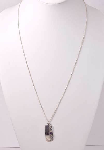 Amazing Amethyst Pendant Necklace in Sterling Silver