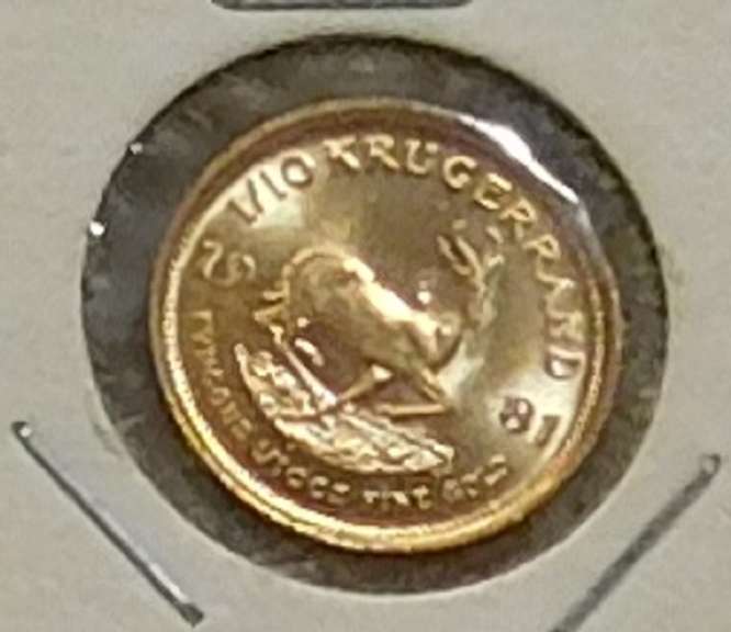 Gold Kuggerand Tenth Oz, Unc