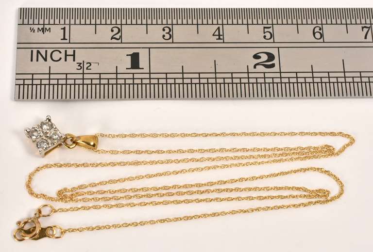 Cute Diamond Pendant on Necklace