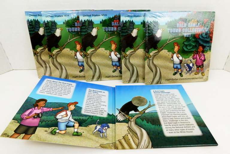 6 Young Collector 1/2 Dollar Bald Eagle Coin Sets