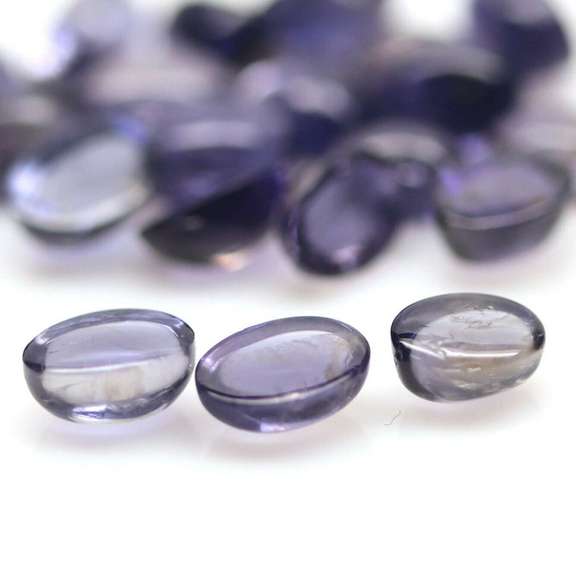 Collectors 11.54ct very best blue violet hue Iolite cabochon set