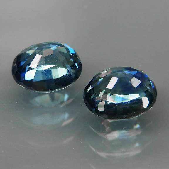Heated only 1.13ct VS blue Sapphire set