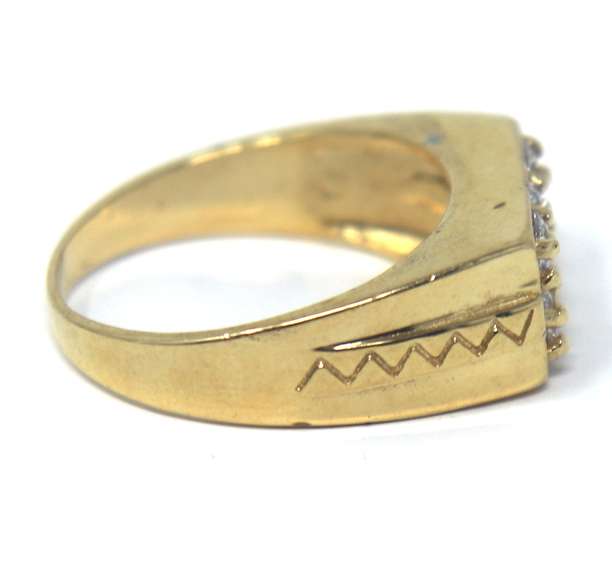 CZ and 14K Gold Ring