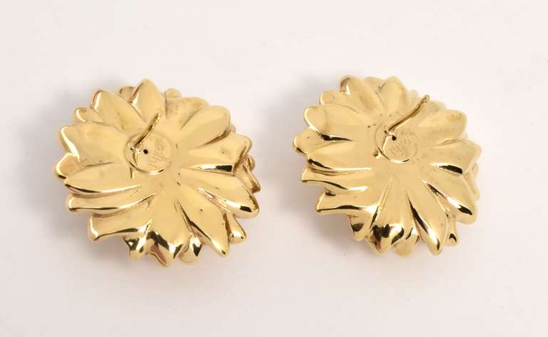 Neat 14k Sunflower Earrings