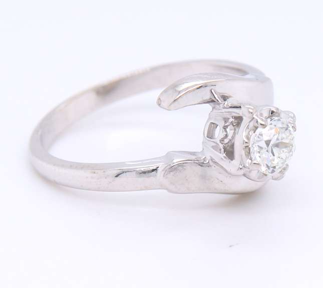 Brilliant 14kt WG Diamond Bypass White Gold Ring