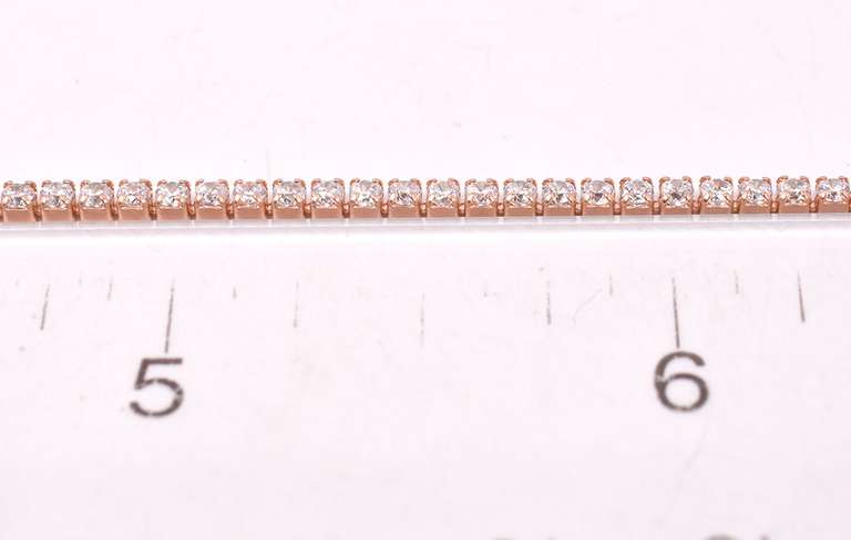 Crystal Bracelet in Rose Gold Plated Sterling Silver