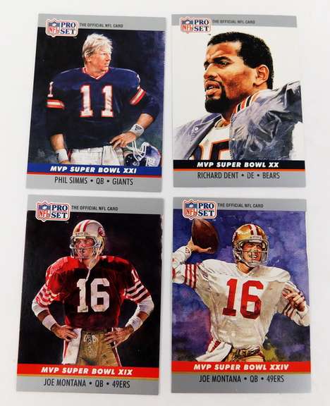 4 Super Bowl MVP Football Cards
