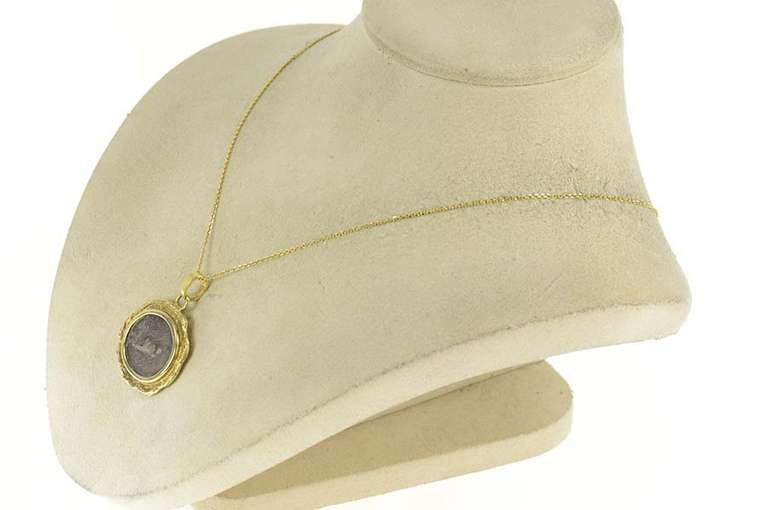 14K Yellow Gold Pegasus & Corinth Stater 4th Century BC Coin Pendant