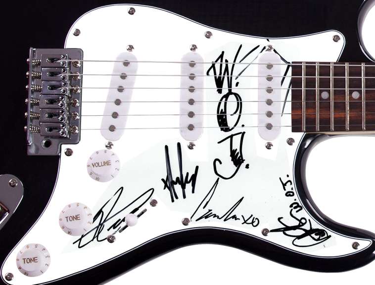 Walls Of Jericho Autographed Signed Guitar Chris Jericho WWE ACOA