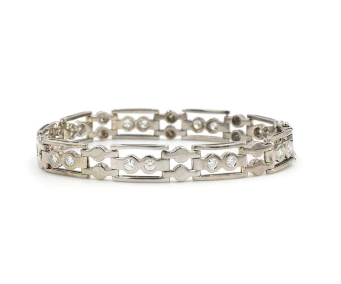 2.75ctw Men's Diamond Link Bracelet in 14K