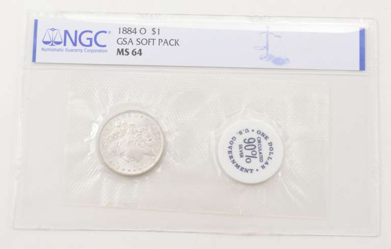 MS64 1884-O Morgan Silver Dollar - GSA Soft Pack - Graded NGC