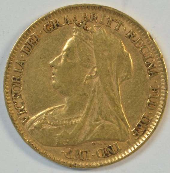 Splendid 1895 Veiled Head Great Britain Gold Half Sovereign
