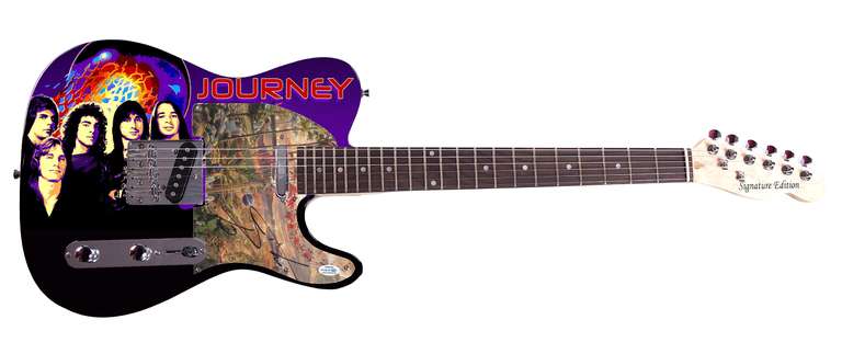 Steve Perry Autographed Signed Journey Custom Photo Graphics Guitar ACOA