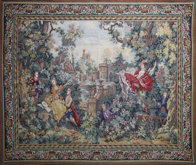 "Jeux Galants" Gallant Players Tapestry