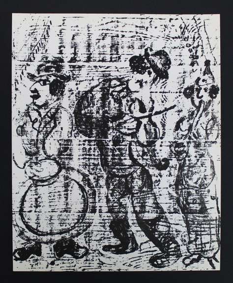 MARC CHAGALL WANDERING MUSICIANS 1963
