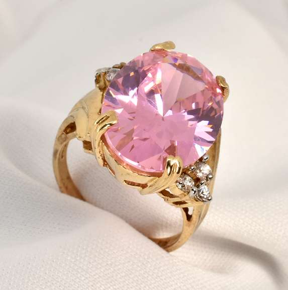 Bold Pink CZ Ring